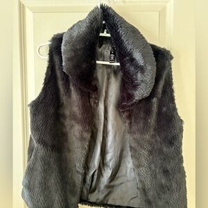 Aqua Faux Fur Vest